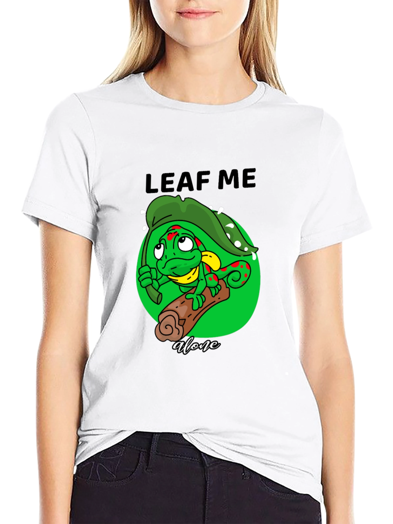 Leaf Me Alone Chameleon T-Shirt