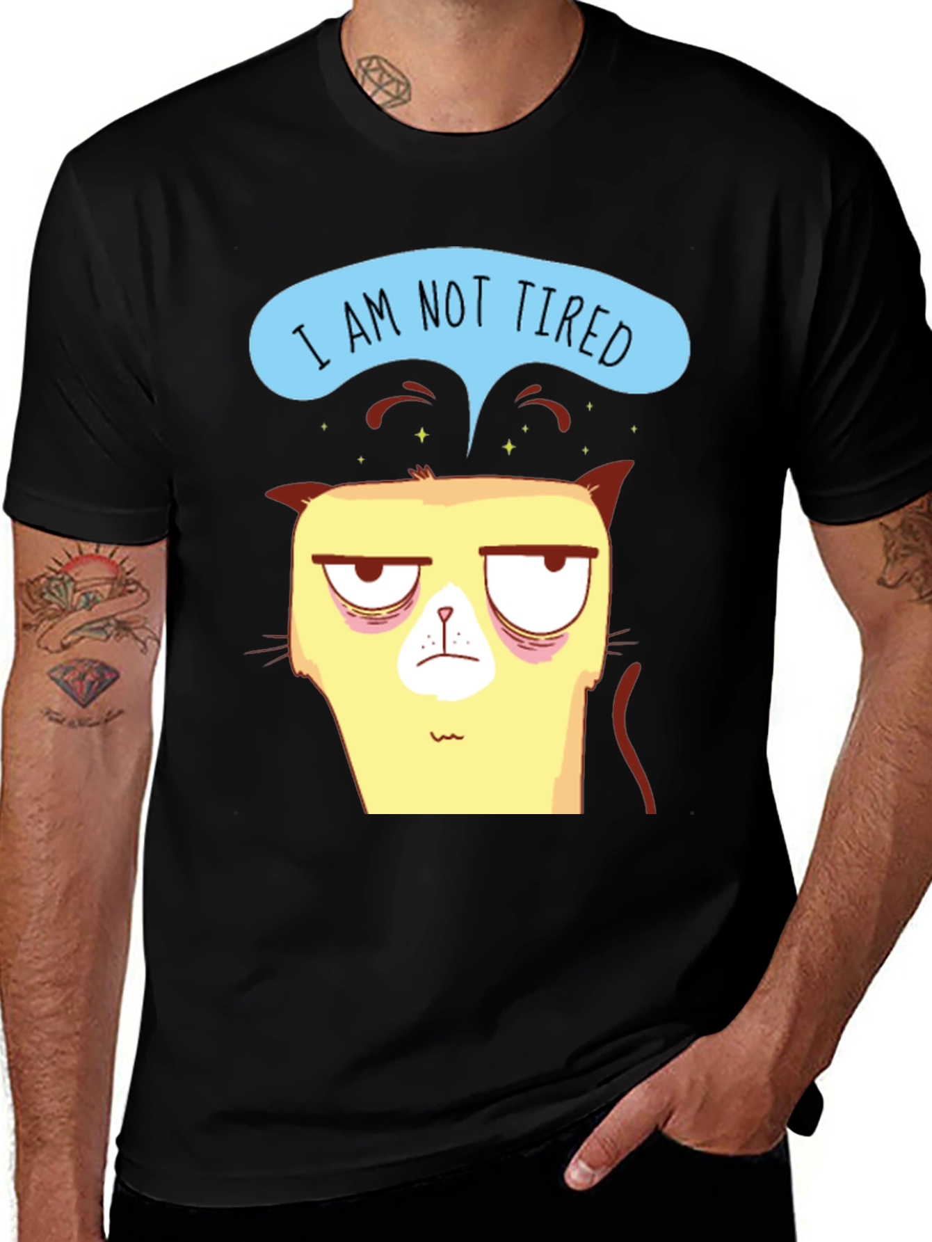 Funny I am not tired Grumpy Cat T-Shirt
