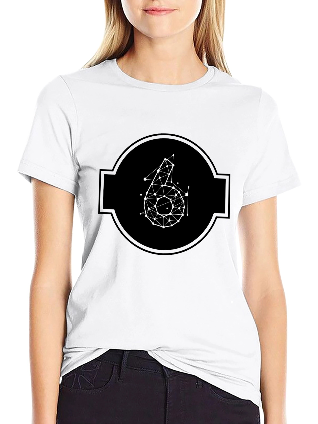 Geometric Number 6 Graphic Tee - Modern Mens T-Shirt
