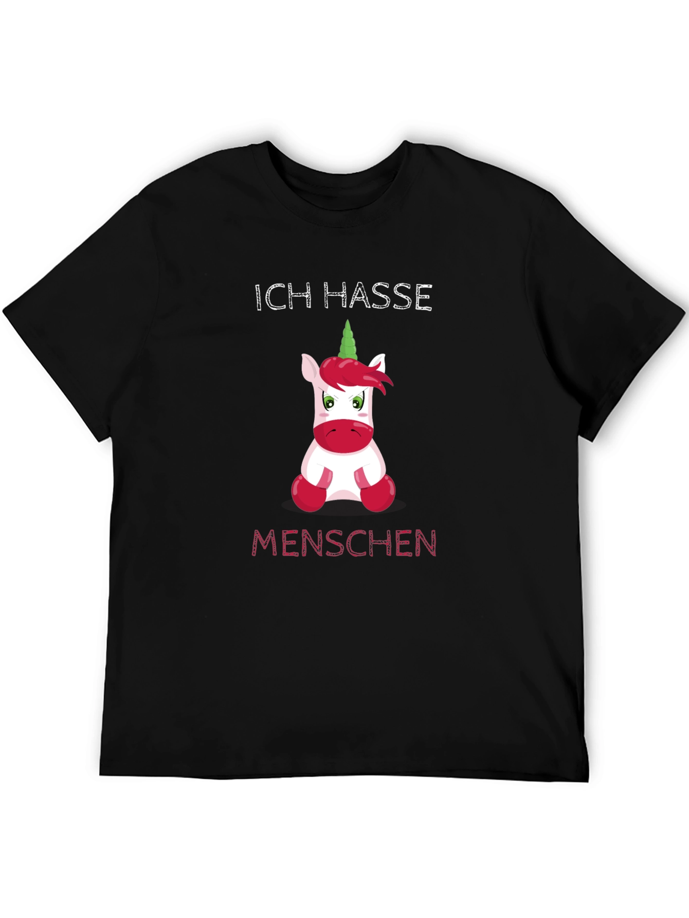 Ich Hasse Menschen Unicorn Graphic T-Shirt