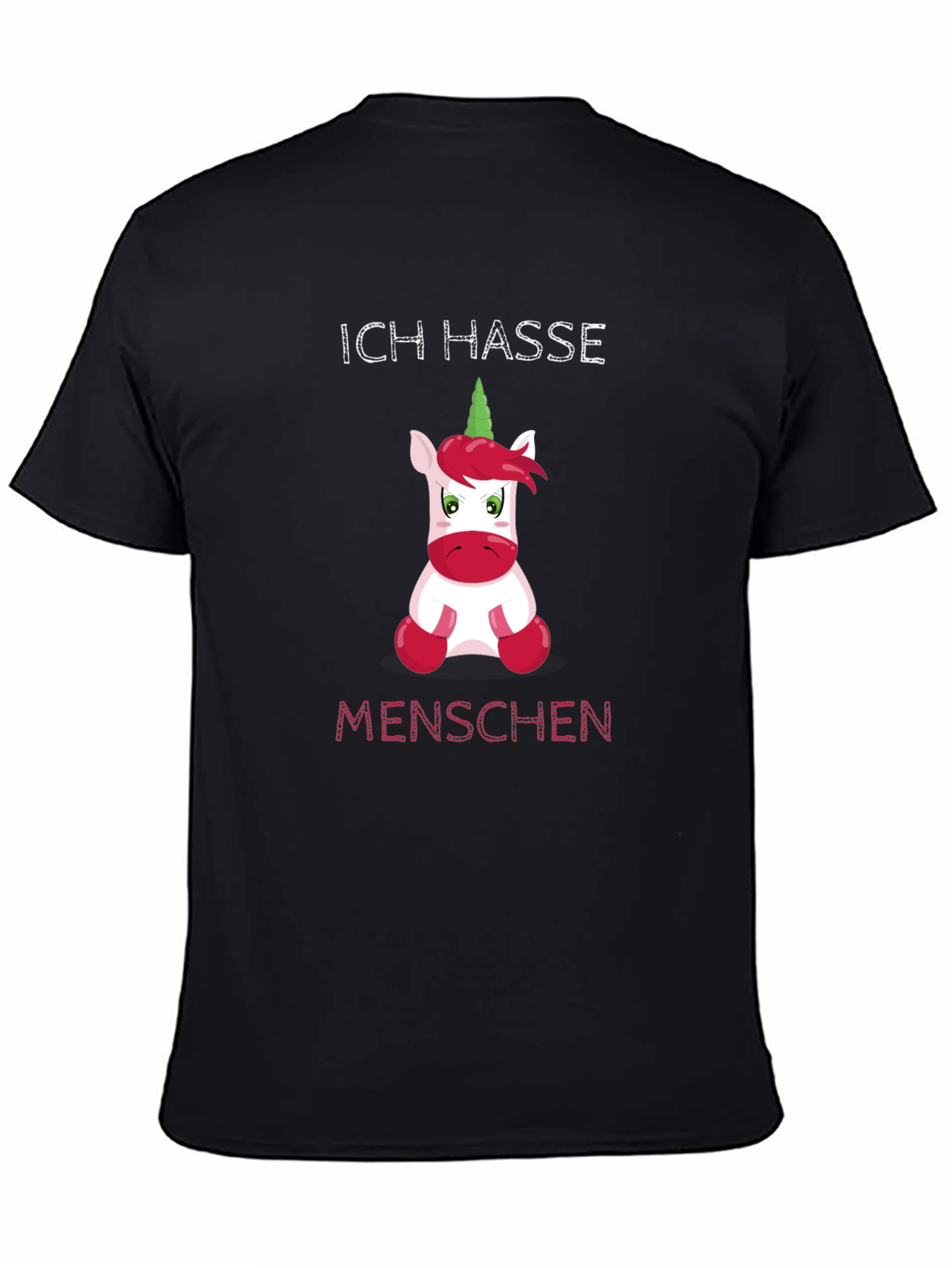 Ich Hasse Menschen Unicorn Graphic T-Shirt