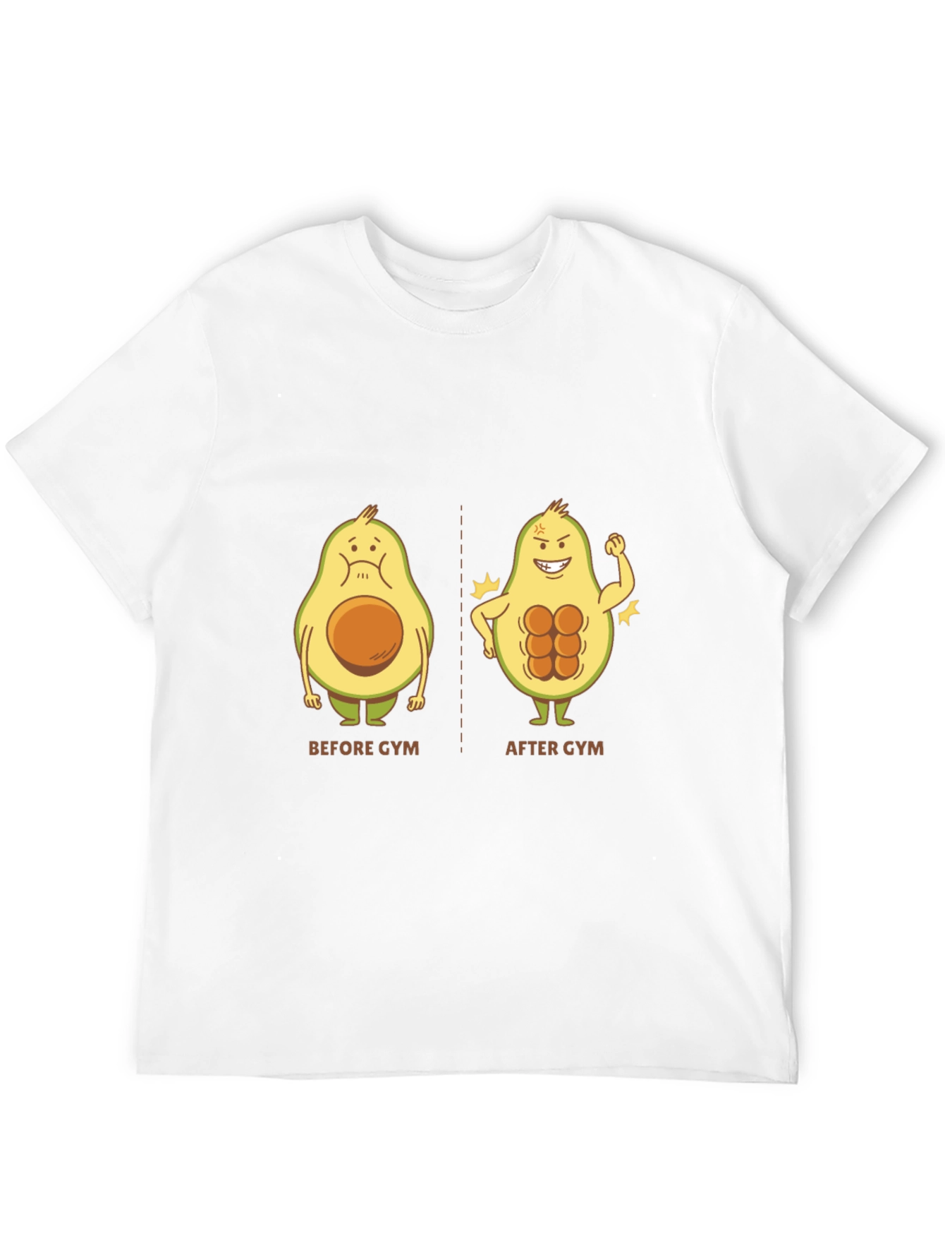 Avocado Gym Humor Graphic Tee - Black