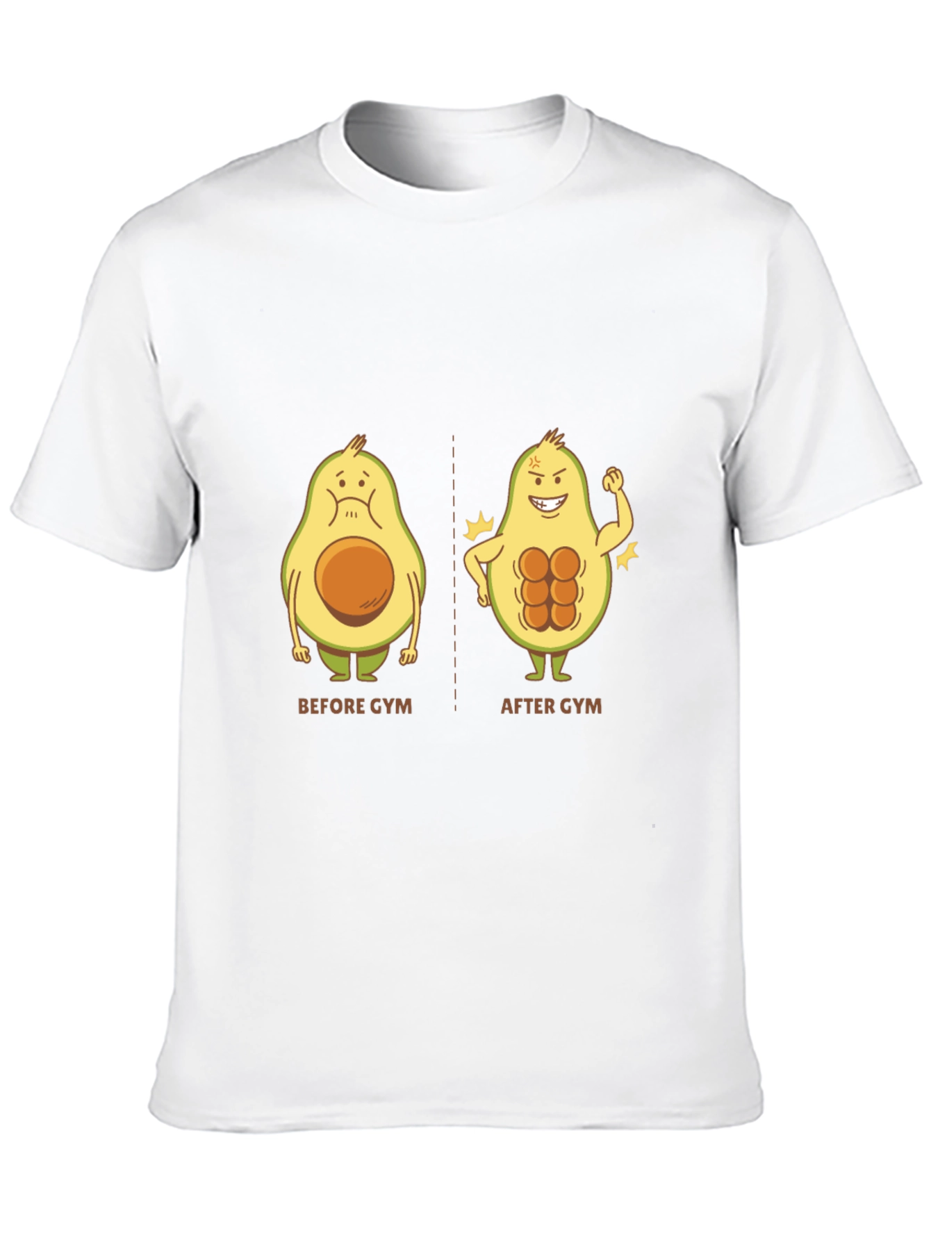 Avocado Gym Humor Graphic Tee - Black