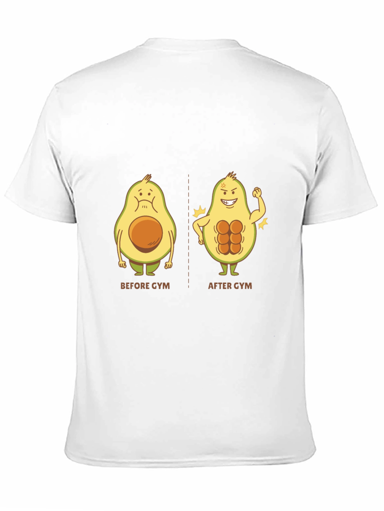 Avocado Gym Humor Graphic Tee - Black