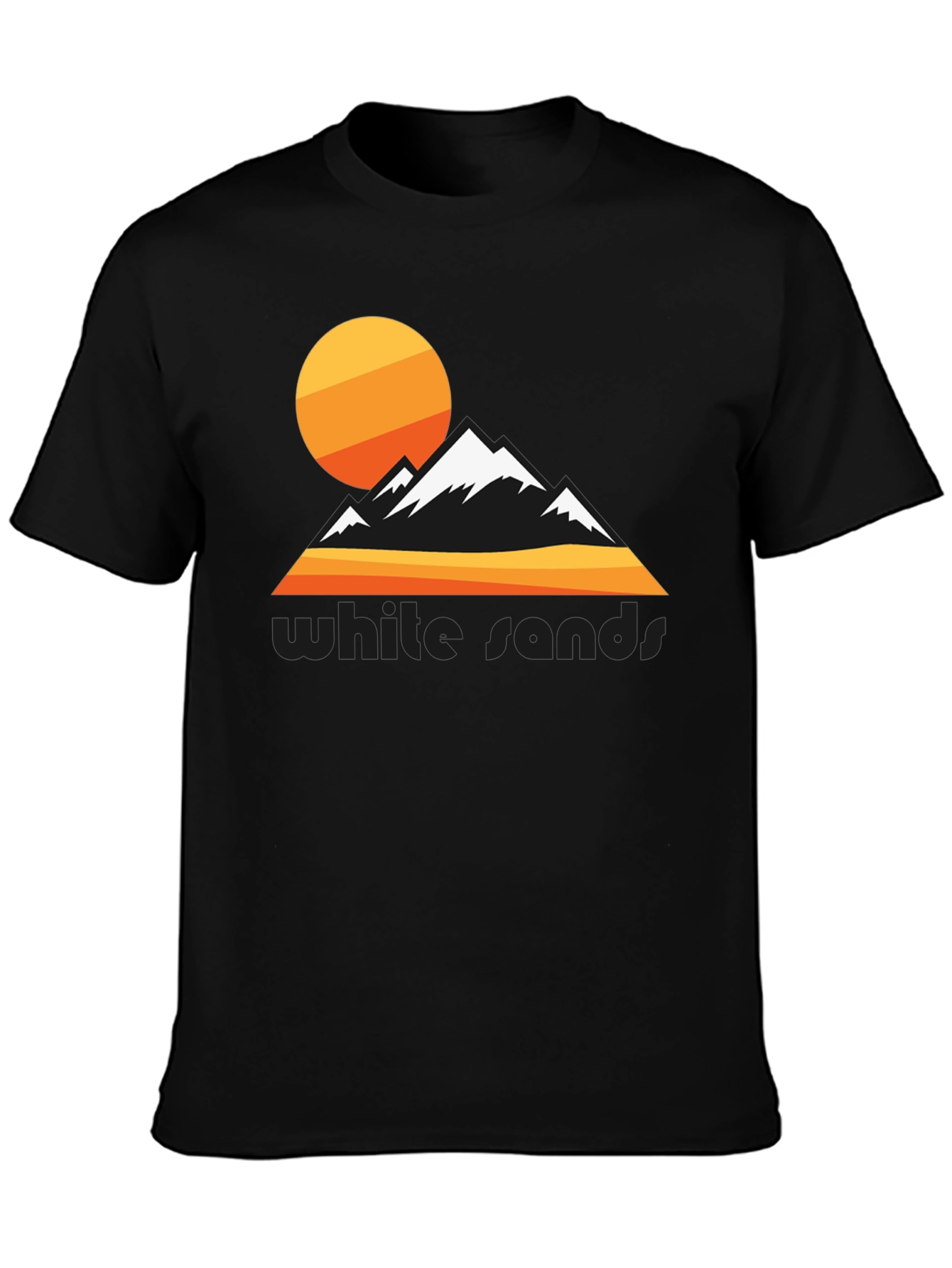White Sands Graphic Tee - Retro Mountain Design