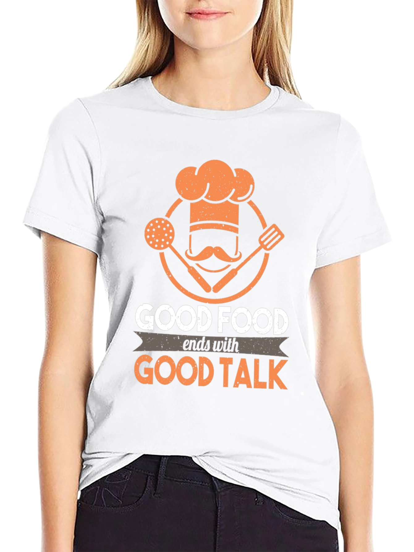Good Food Good Talk Chef Graphic Tee