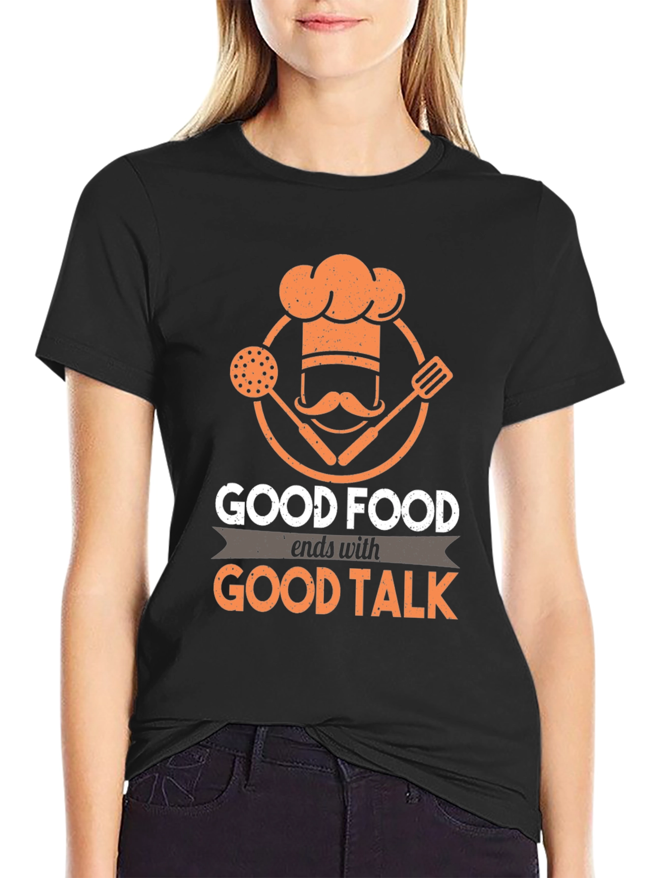 Good Food Good Talk Chef Graphic Tee