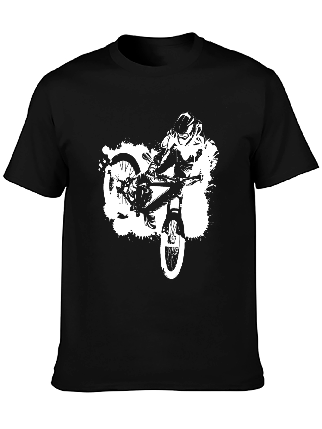 Stylish Black T-Shirt with Biker Graphic