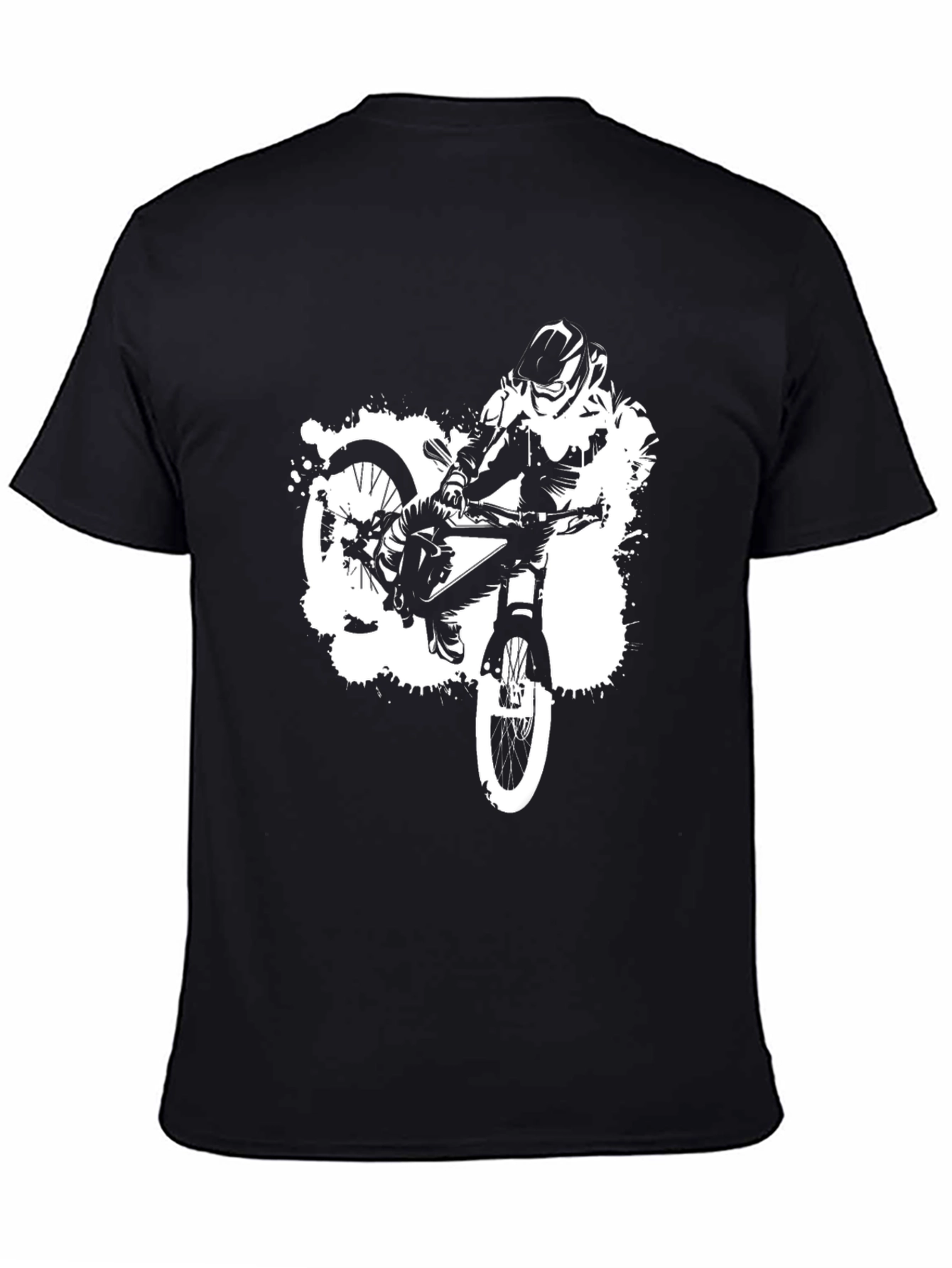 Stylish Black T-Shirt with Biker Graphic