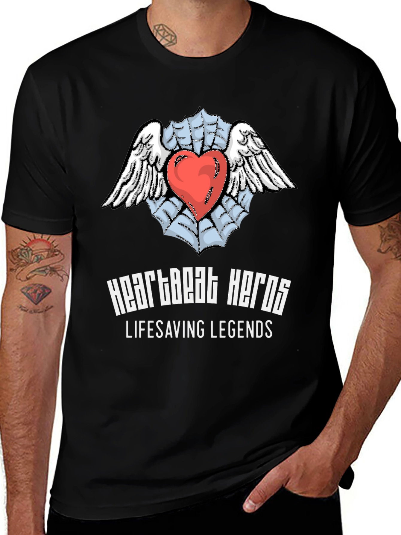Heartbeat Heroes Lifesaving Legends Graphic T-Shirt