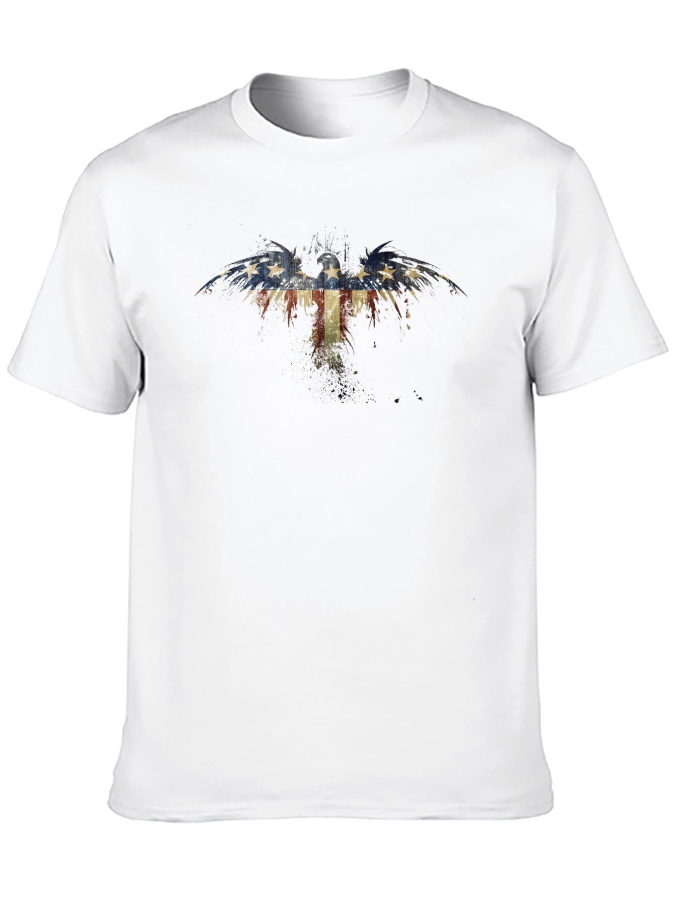American Flag Eagle Graphic Black T-Shirt