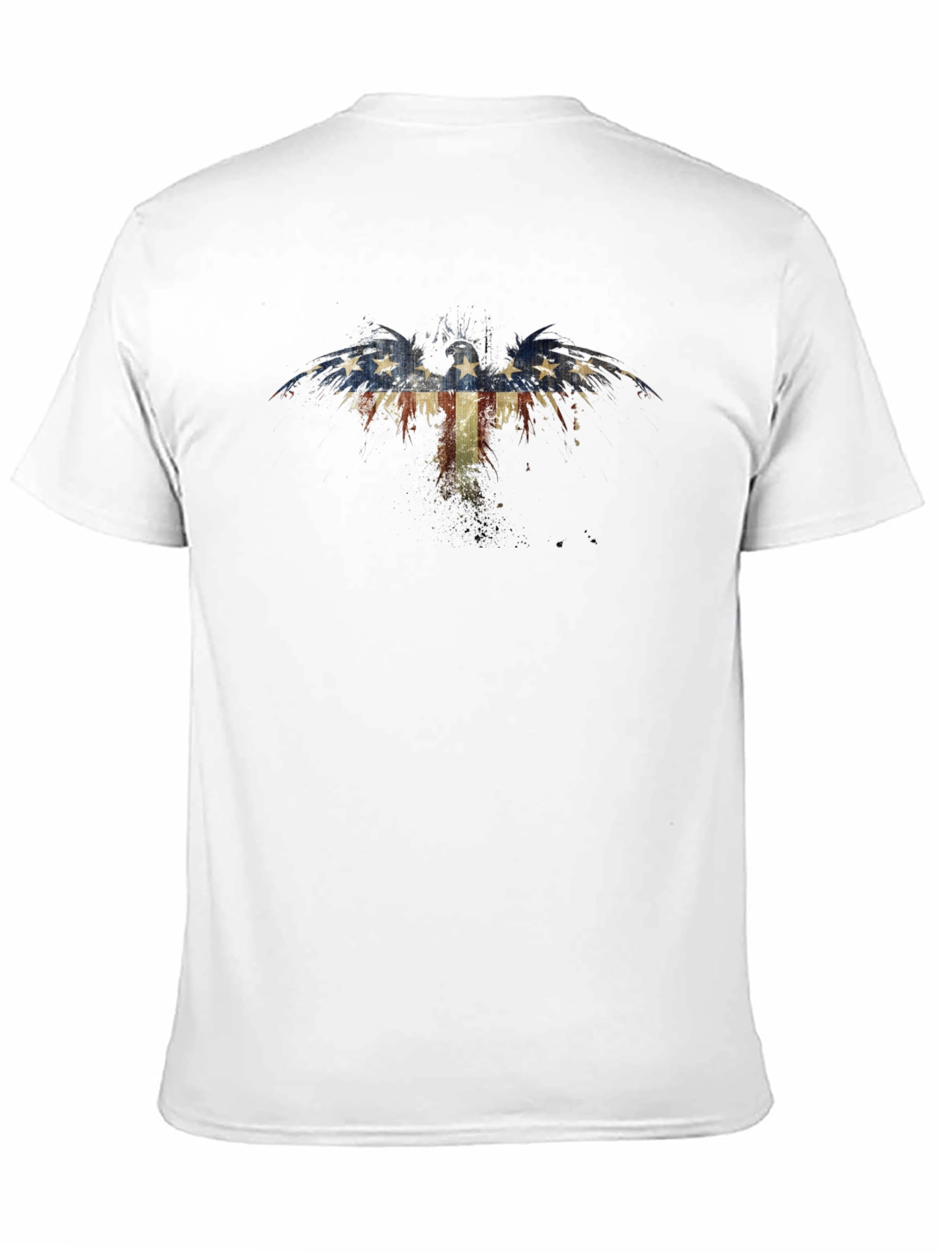 American Flag Eagle Graphic Black T-Shirt