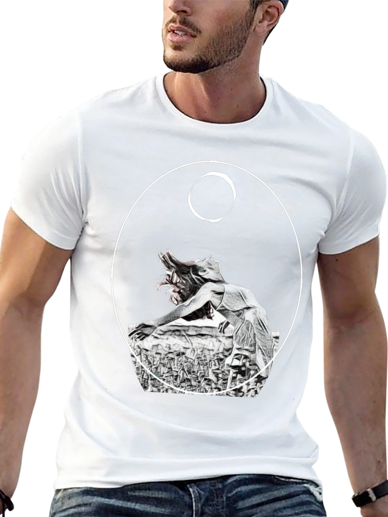 Unique Graphic Tee - Dark Artistic Design
