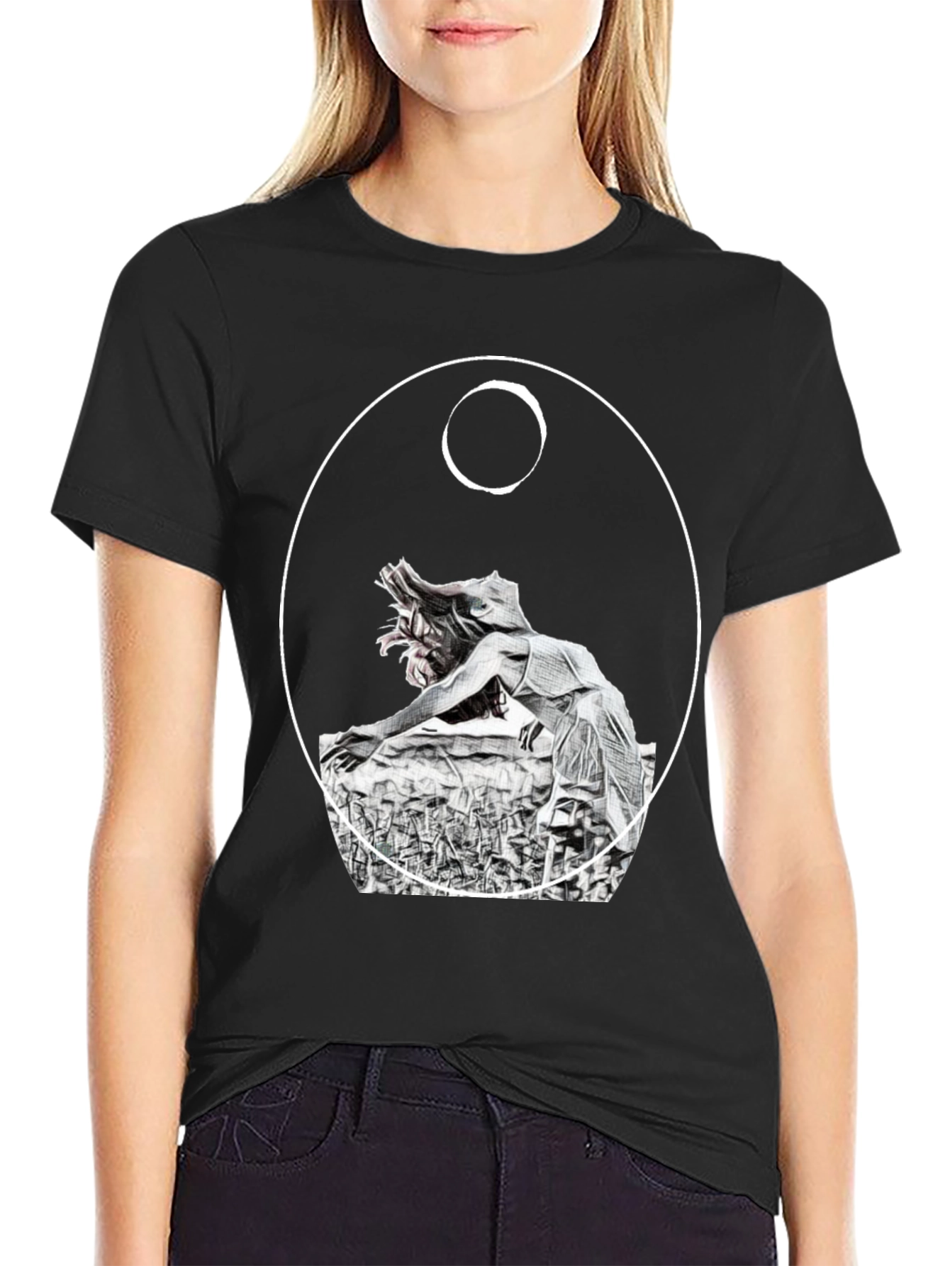 Unique Graphic Tee - Dark Artistic Design