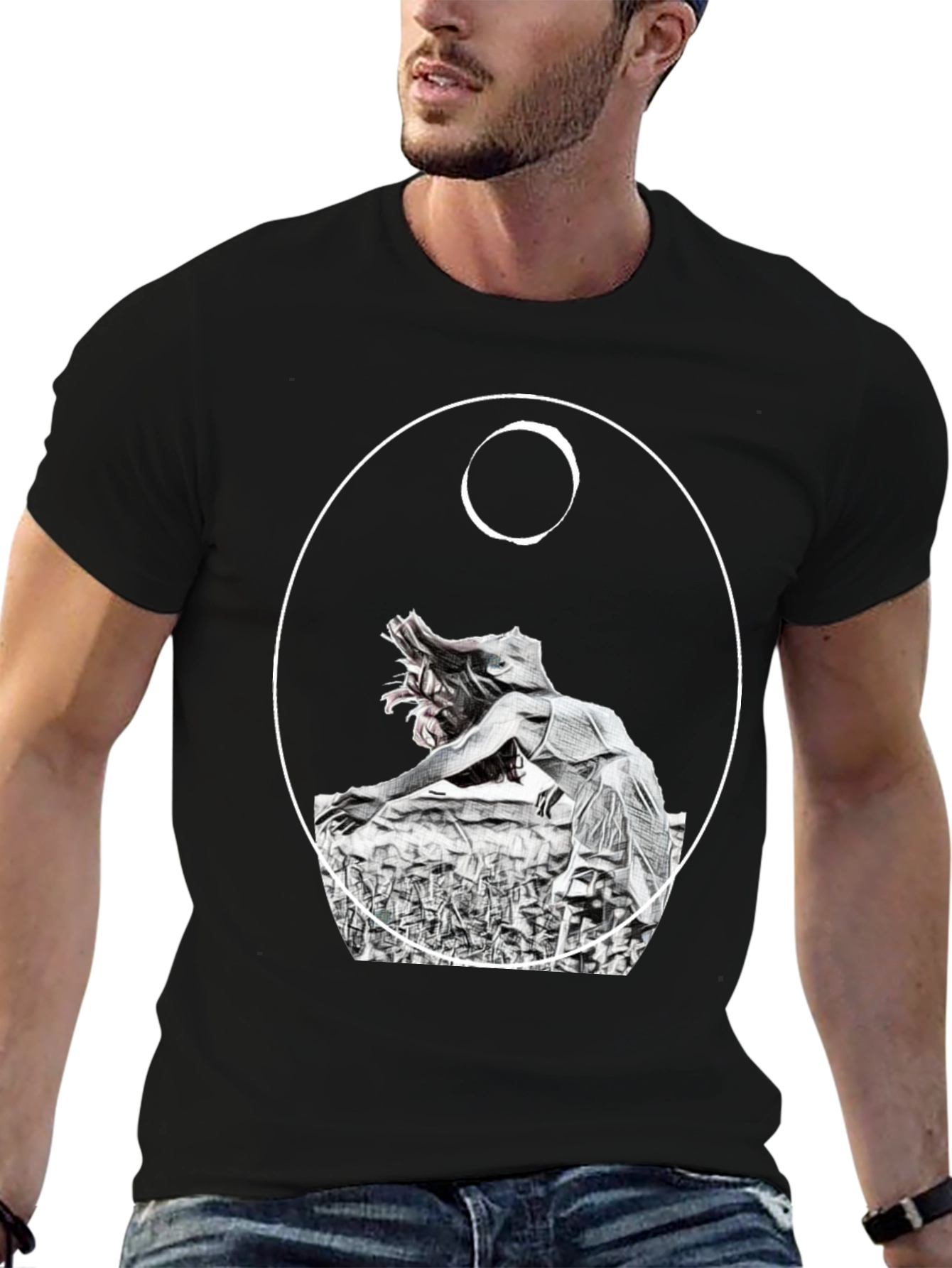 Unique Graphic Tee - Dark Artistic Design