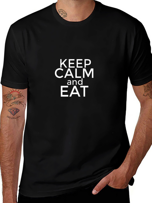 Keep Calm and Eat Black T-Shirt