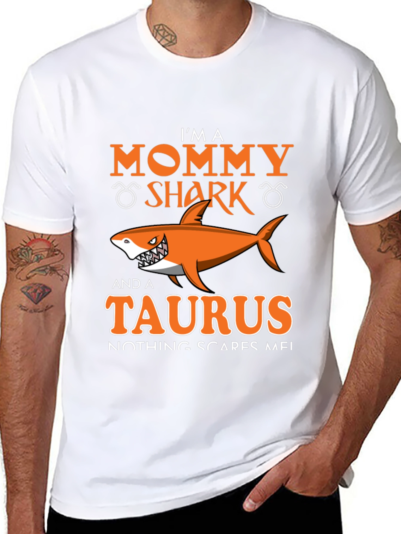 Mommy Shark Taurus Zodiac Sign T-Shirt