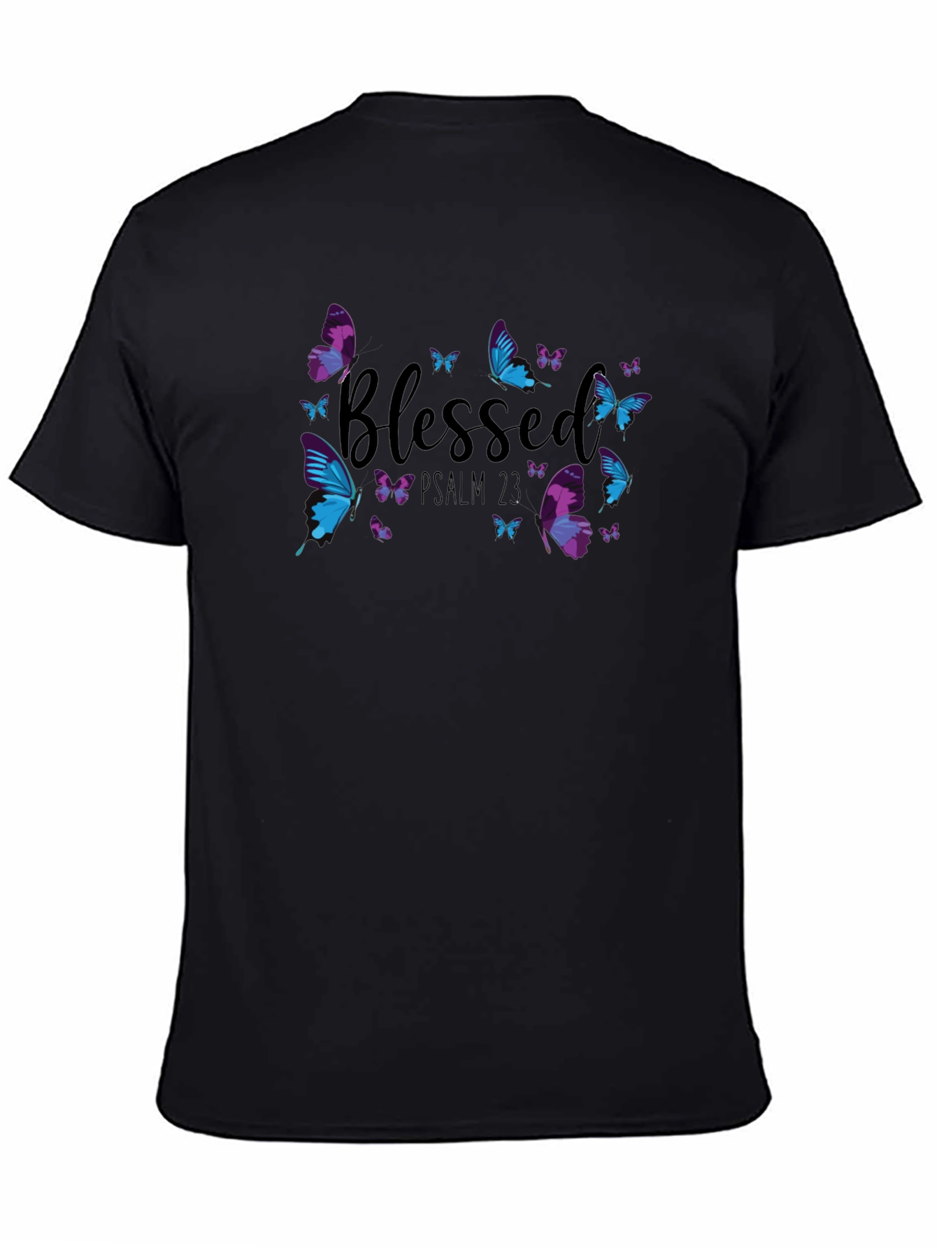 Blessed Psalm 23 Butterfly T-Shirt
