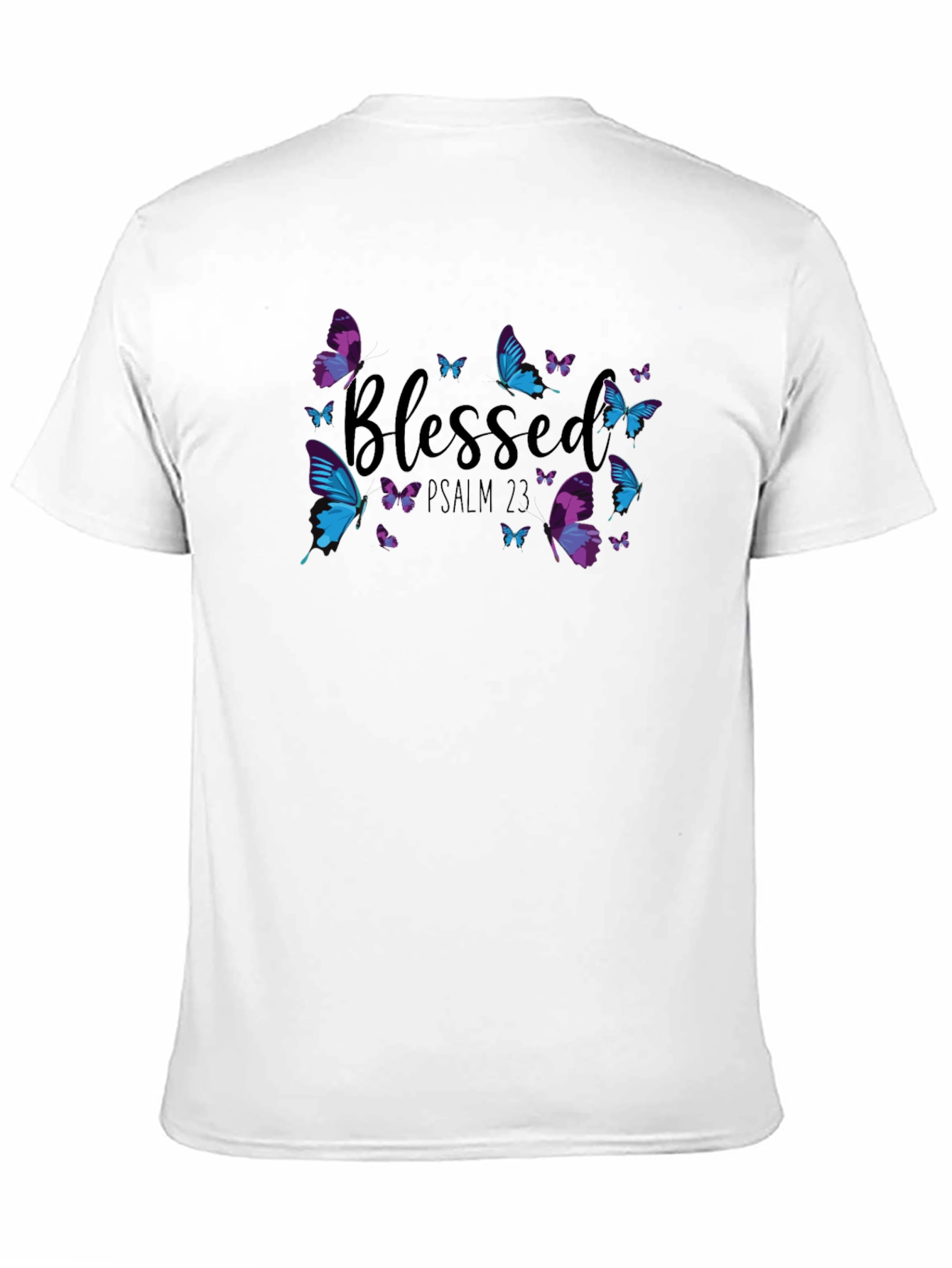 Blessed Psalm 23 Butterfly T-Shirt