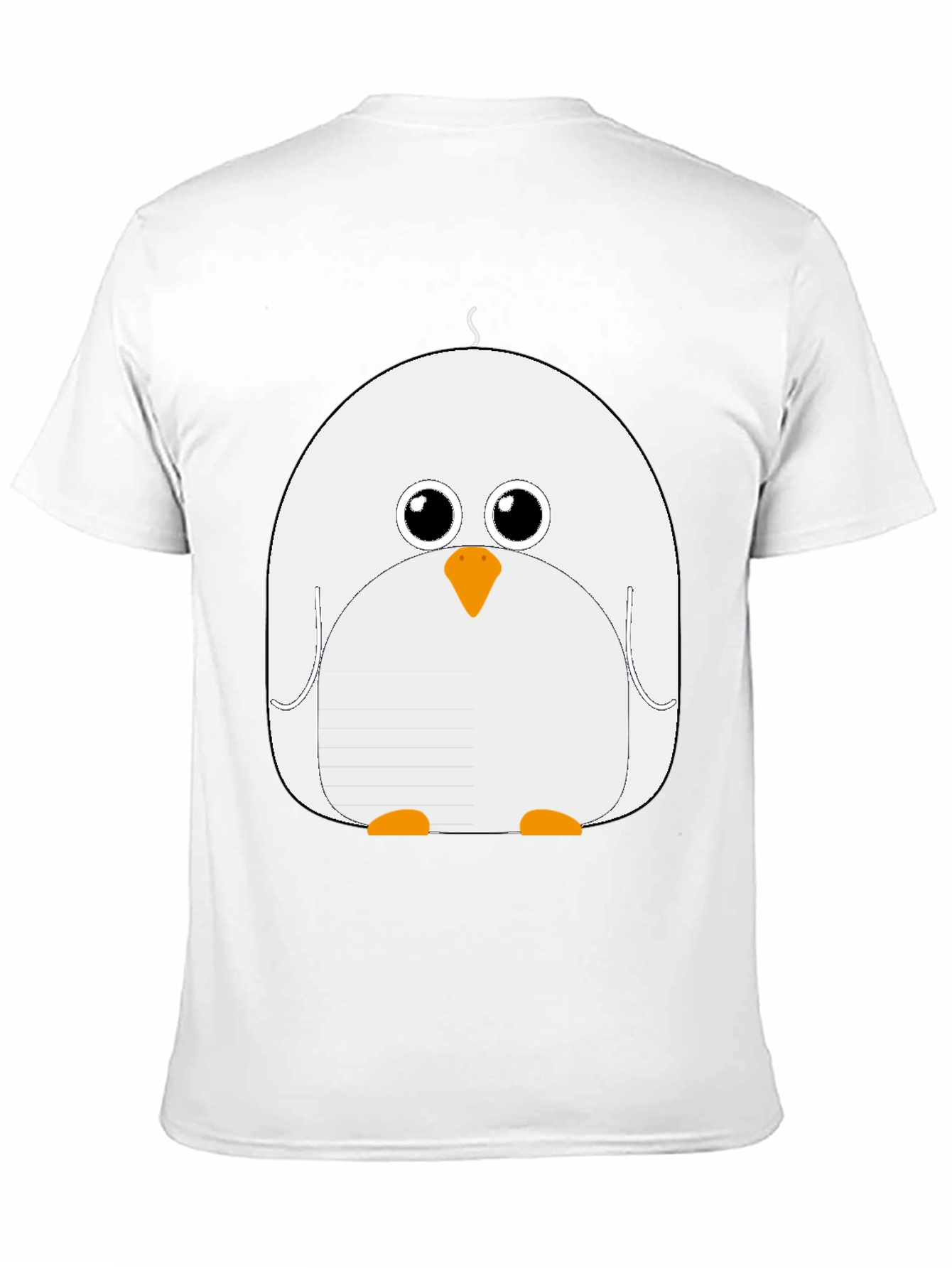 Cute Cartoon Penguin Black T-Shirt