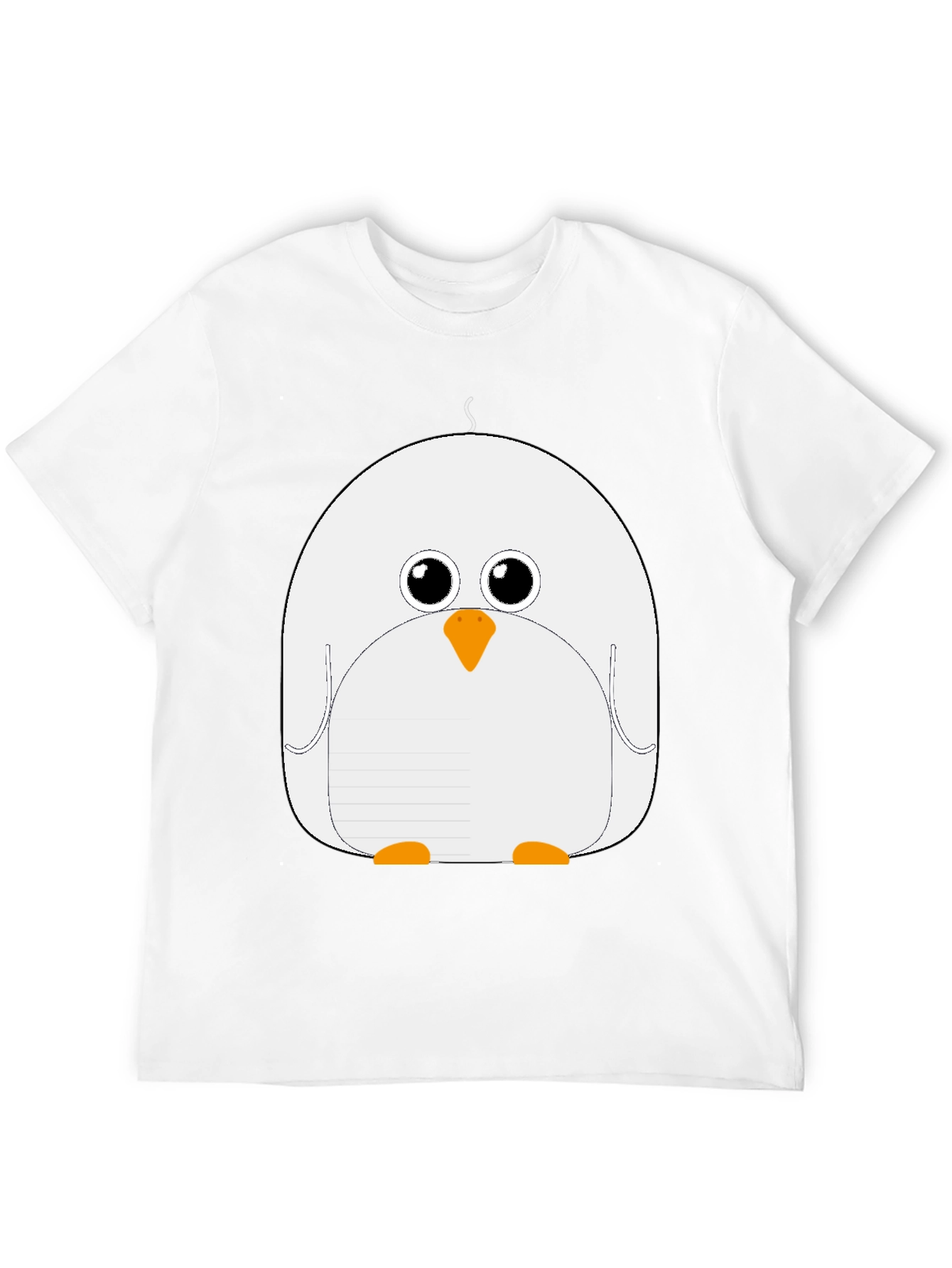 Cute Cartoon Penguin Black T-Shirt