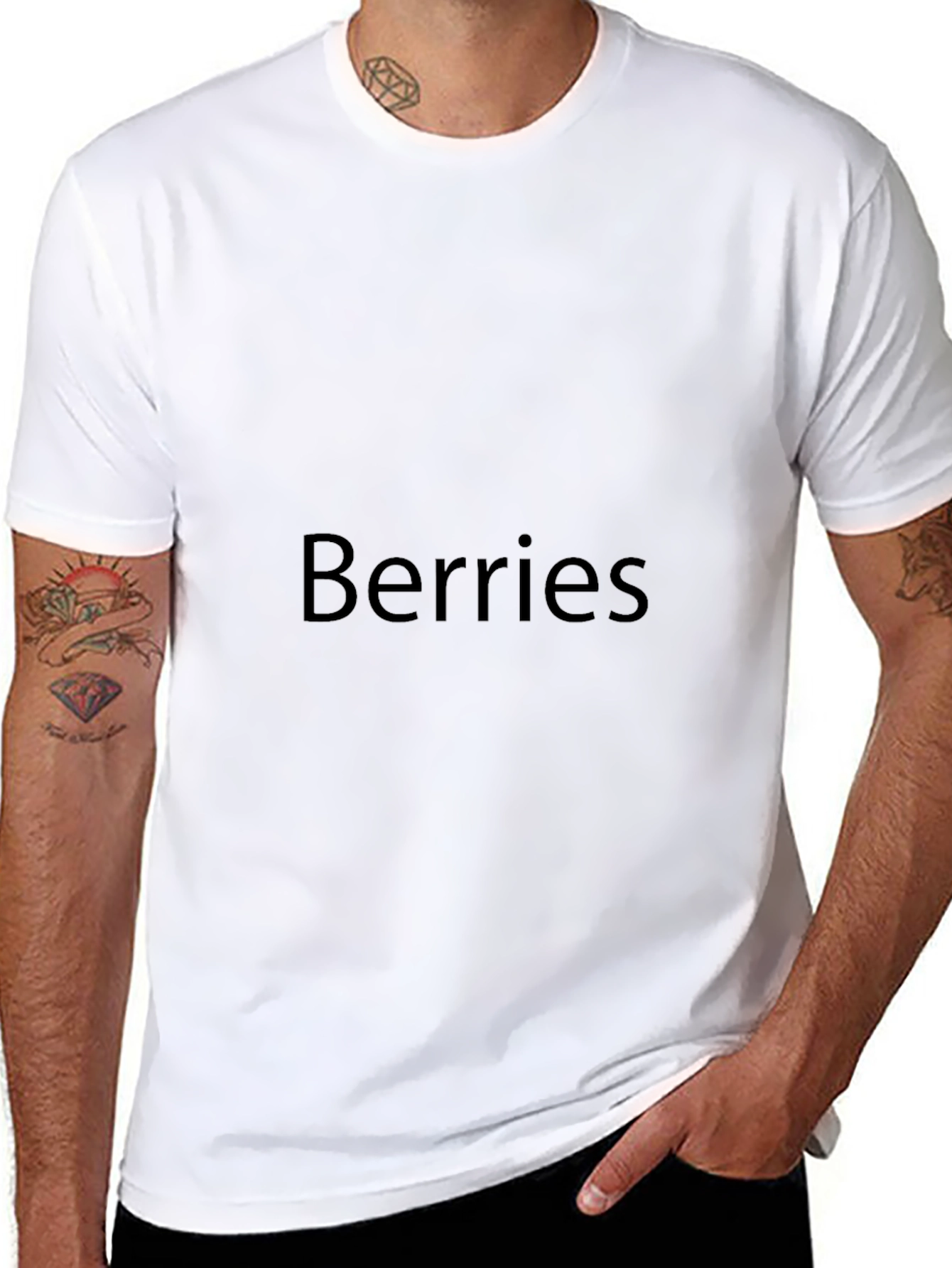 Berries Graphic Black Tee