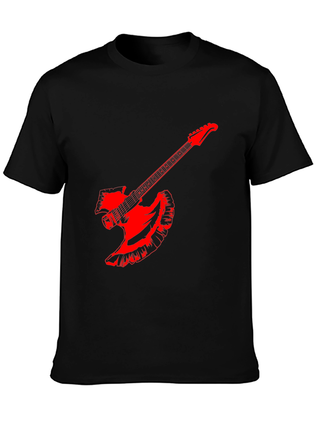 Axe Guitar Black Tee - Rock and Roll Fashion
