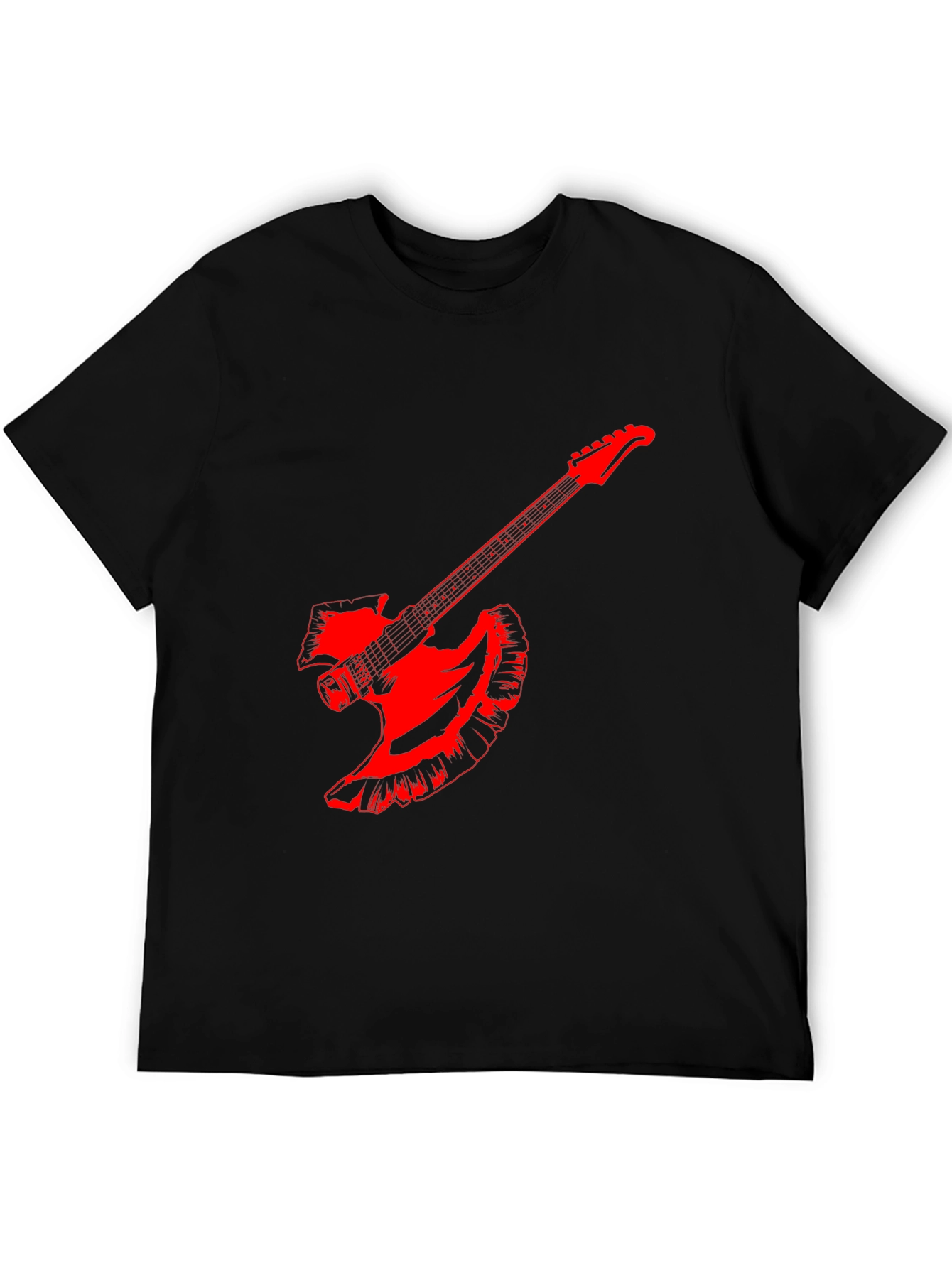 Axe Guitar Black Tee - Rock and Roll Fashion