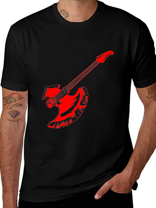 Axe Guitar Black Tee - Rock and Roll Fashion