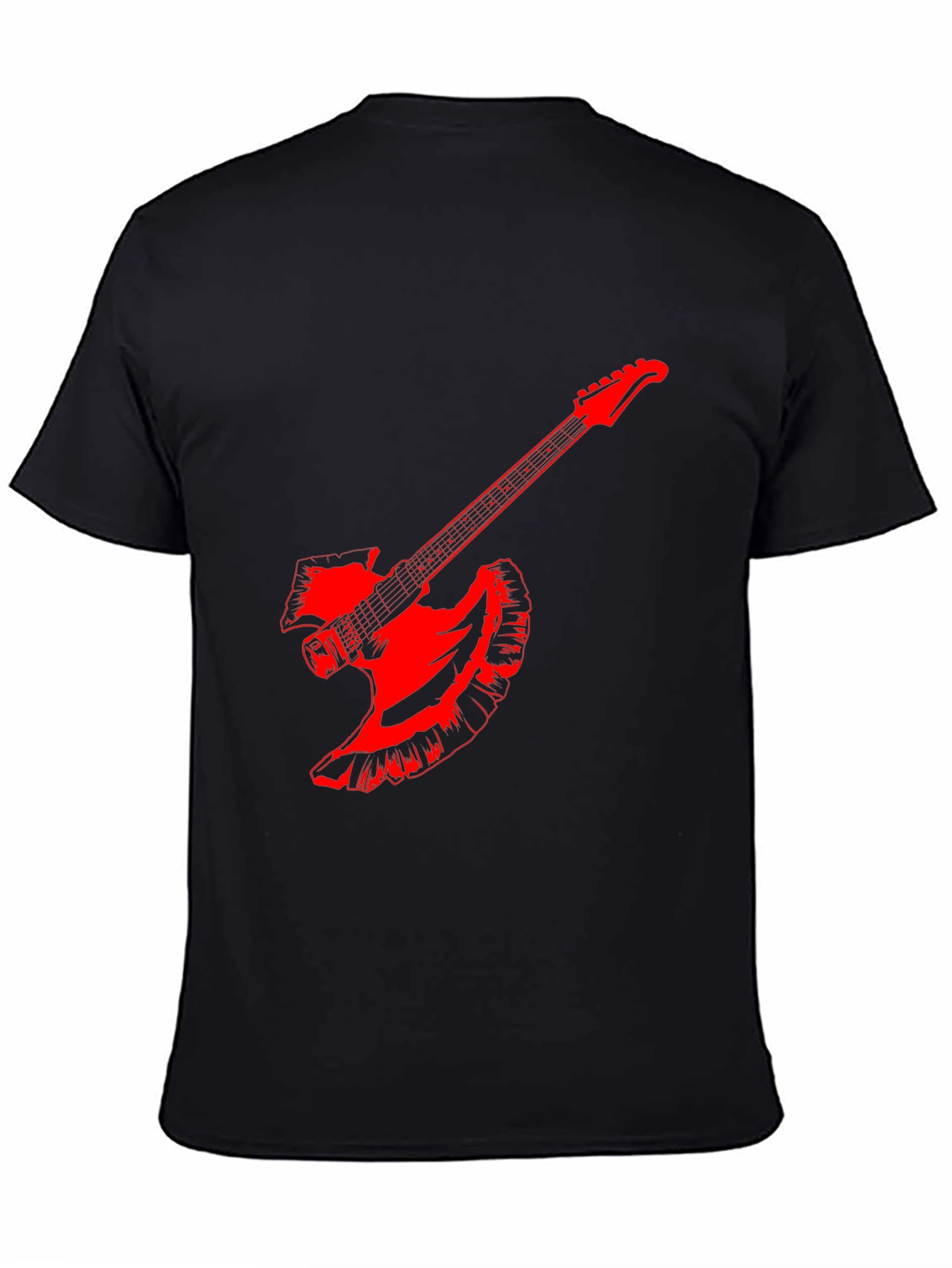 Axe Guitar Black Tee - Rock and Roll Fashion