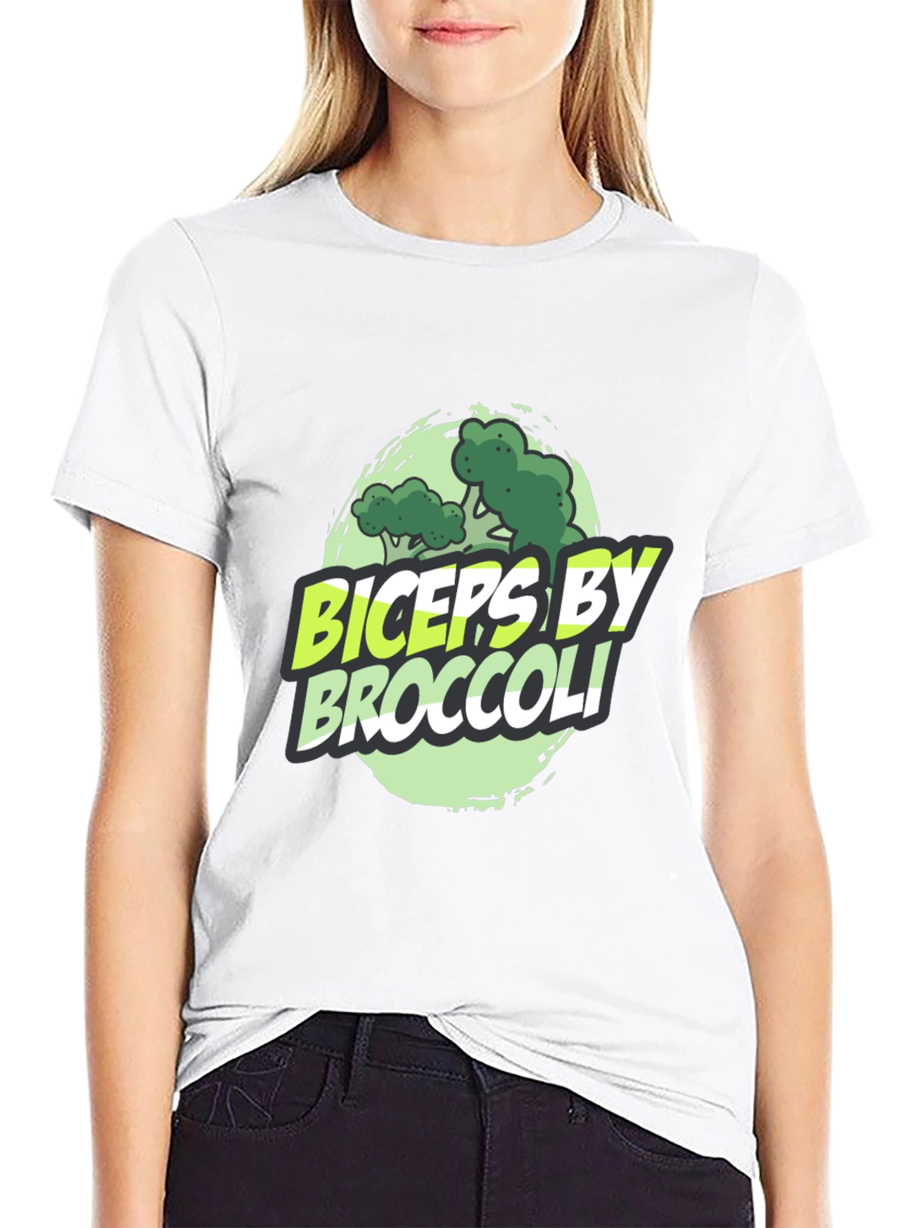 Biceps by Broccoli Mens Black Graphic T-Shirt