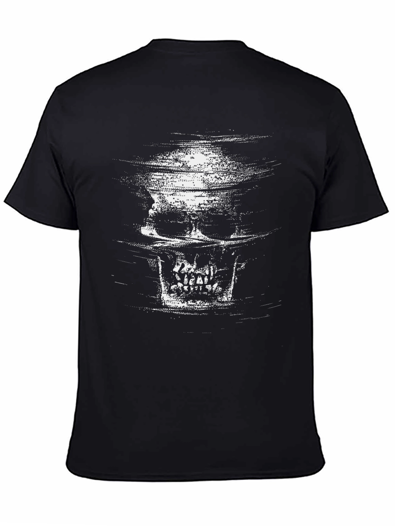 Skull Graphic Print Black T-Shirt