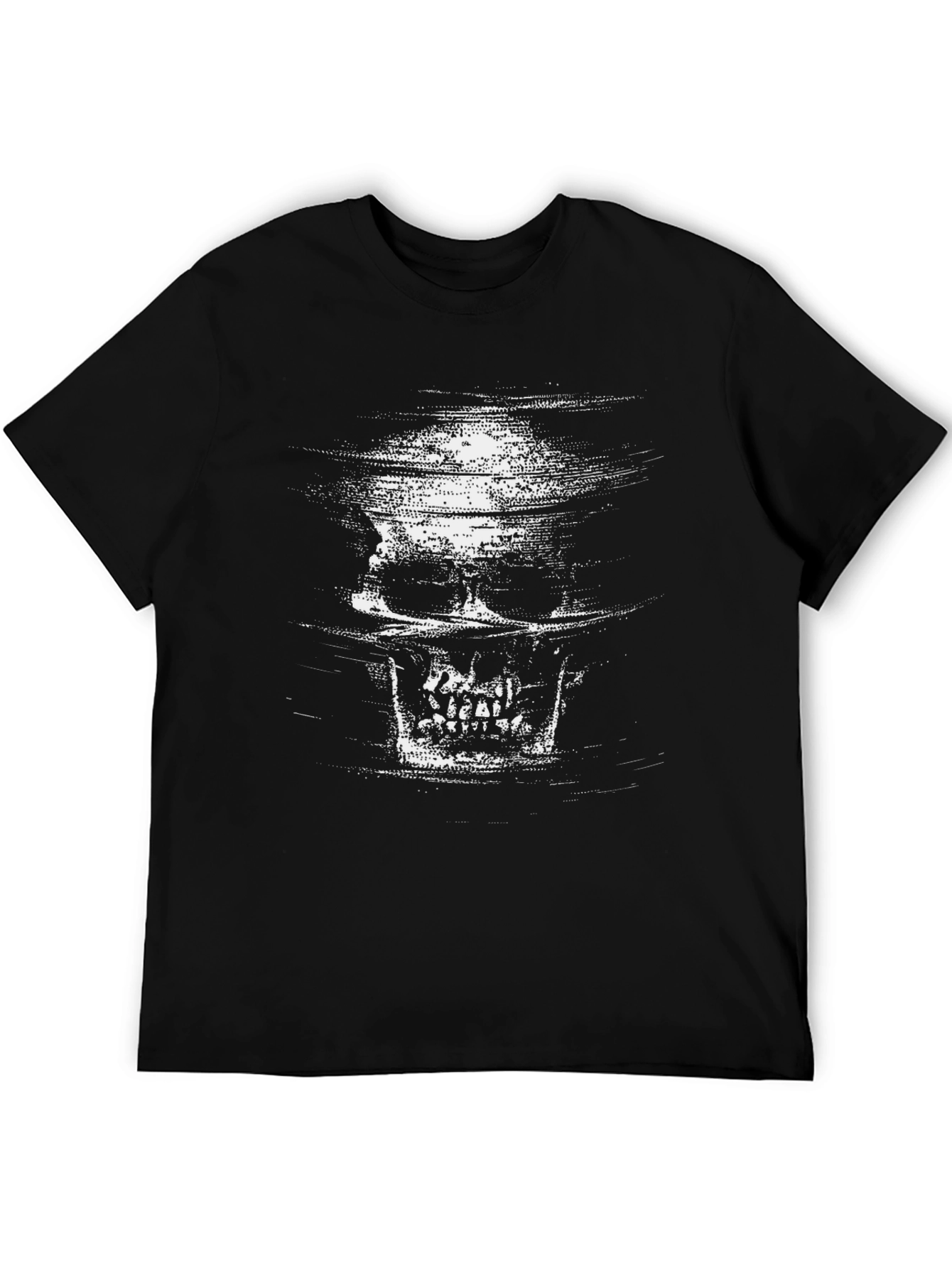 Skull Graphic Print Black T-Shirt