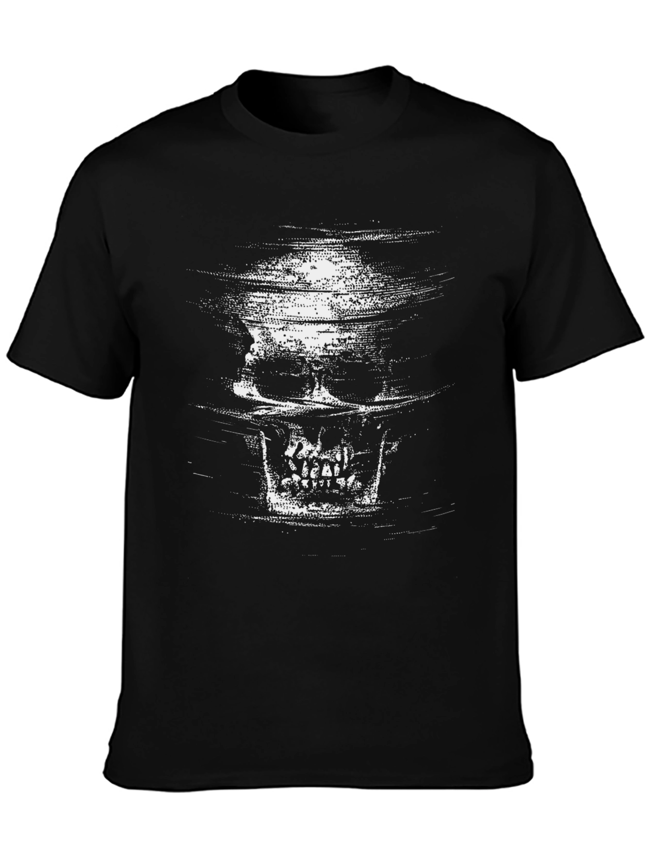 Skull Graphic Print Black T-Shirt