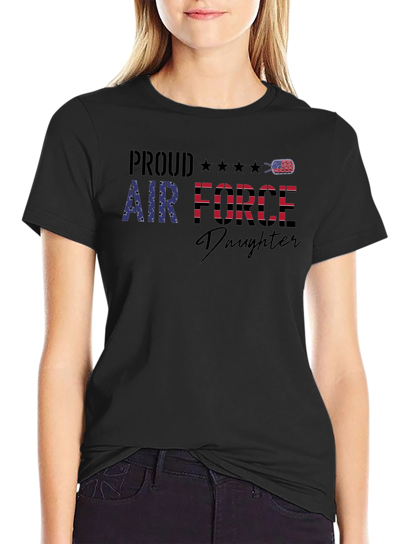 Proud Air Force Daughter Graphic Tee