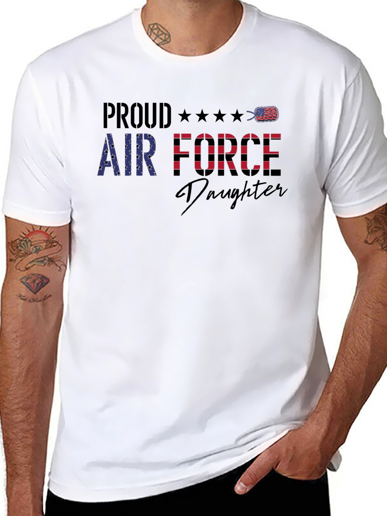 Proud Air Force Daughter Graphic Tee