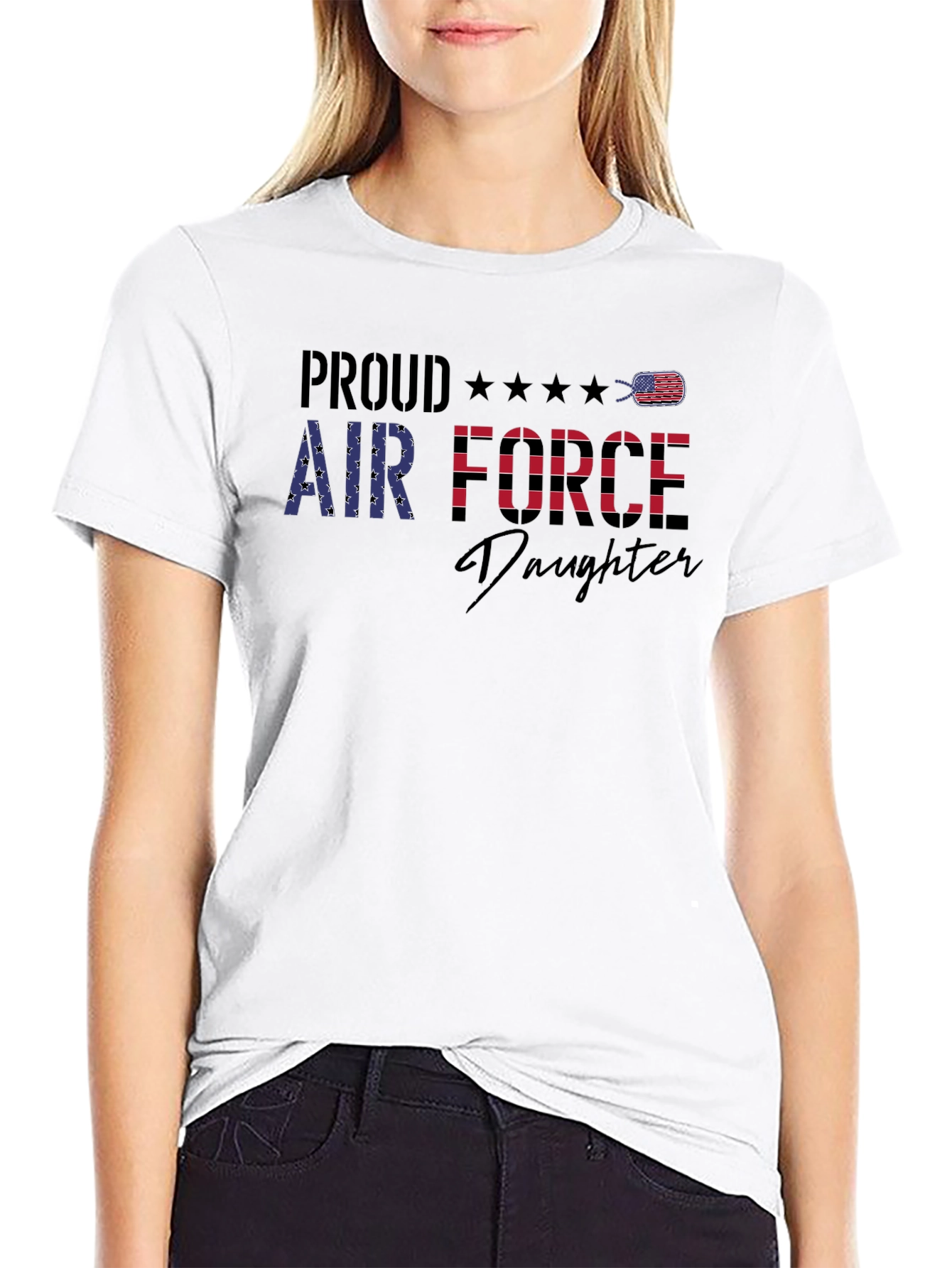 Proud Air Force Daughter Graphic Tee