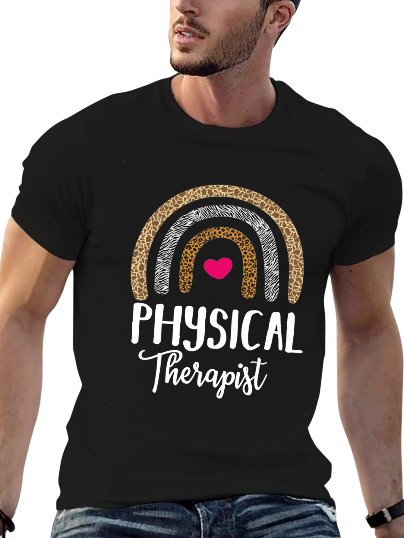 Physical Therapist Rainbow Graphic Tee