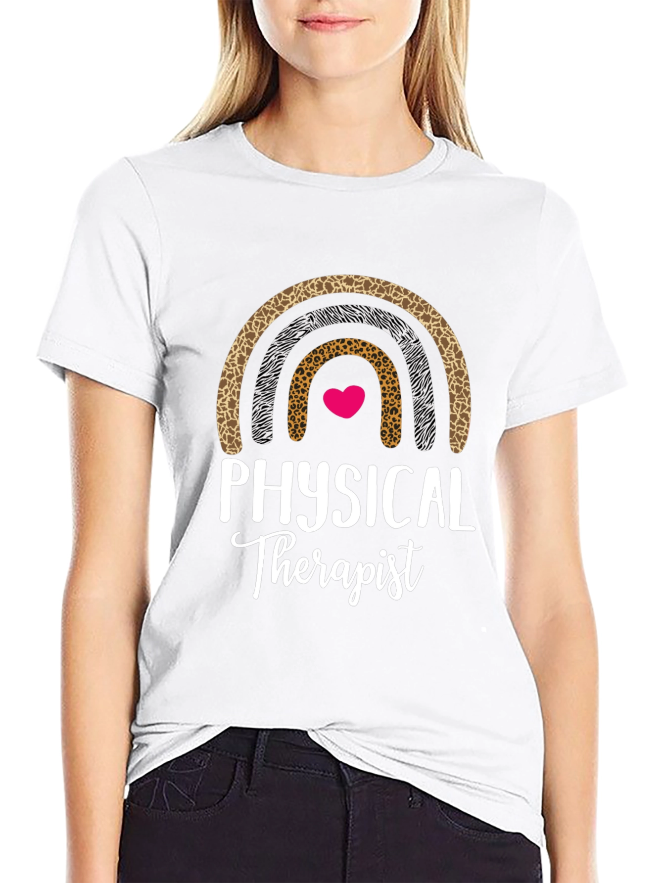 Physical Therapist Rainbow Graphic Tee