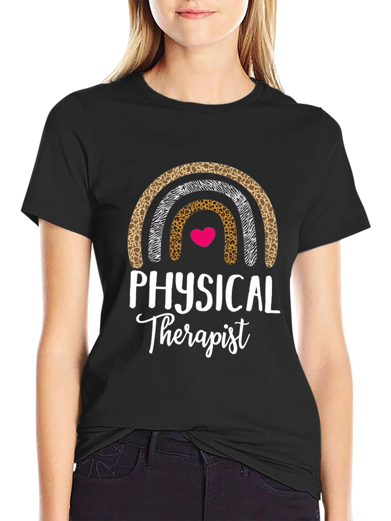 Physical Therapist Rainbow Graphic Tee