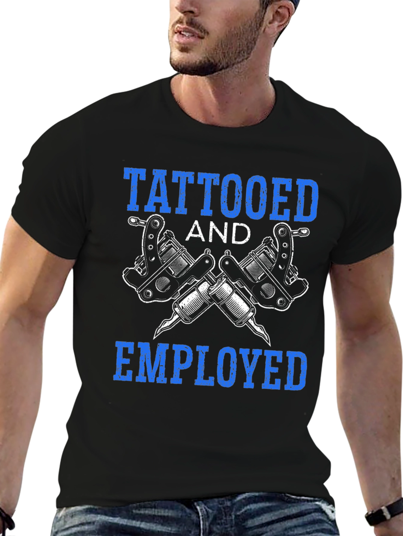 Tattooed and Employed Graphic T-Shirt - Black