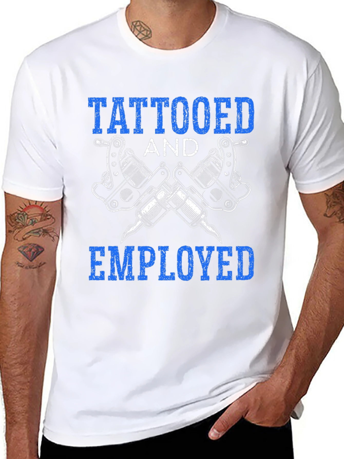 Tattooed and Employed Graphic T-Shirt - Black