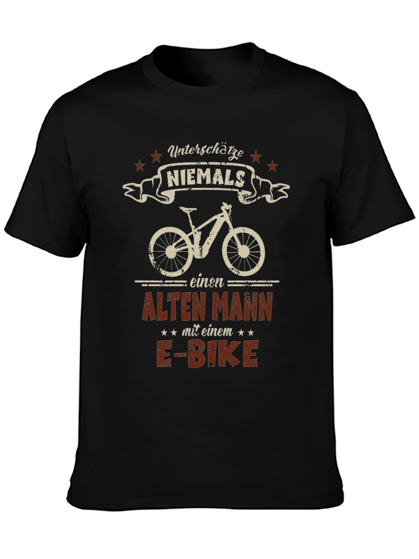 Funny German E-Bike Old Man T-Shirt