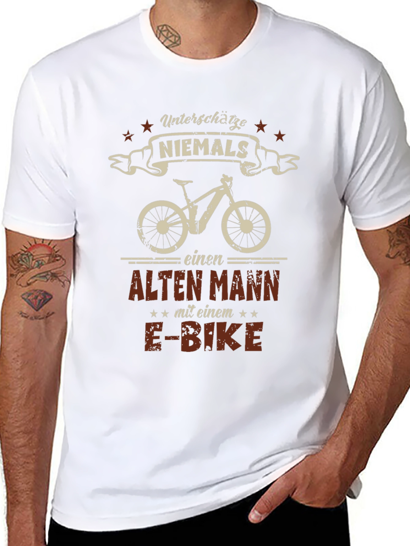 Funny German E-Bike Old Man T-Shirt