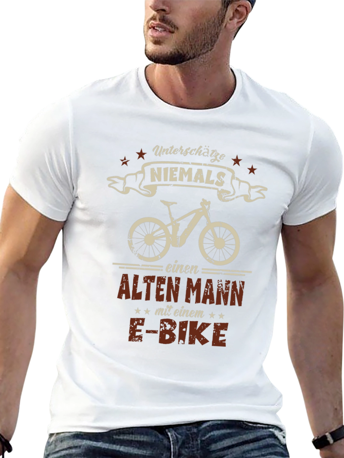 Funny German E-Bike Old Man T-Shirt