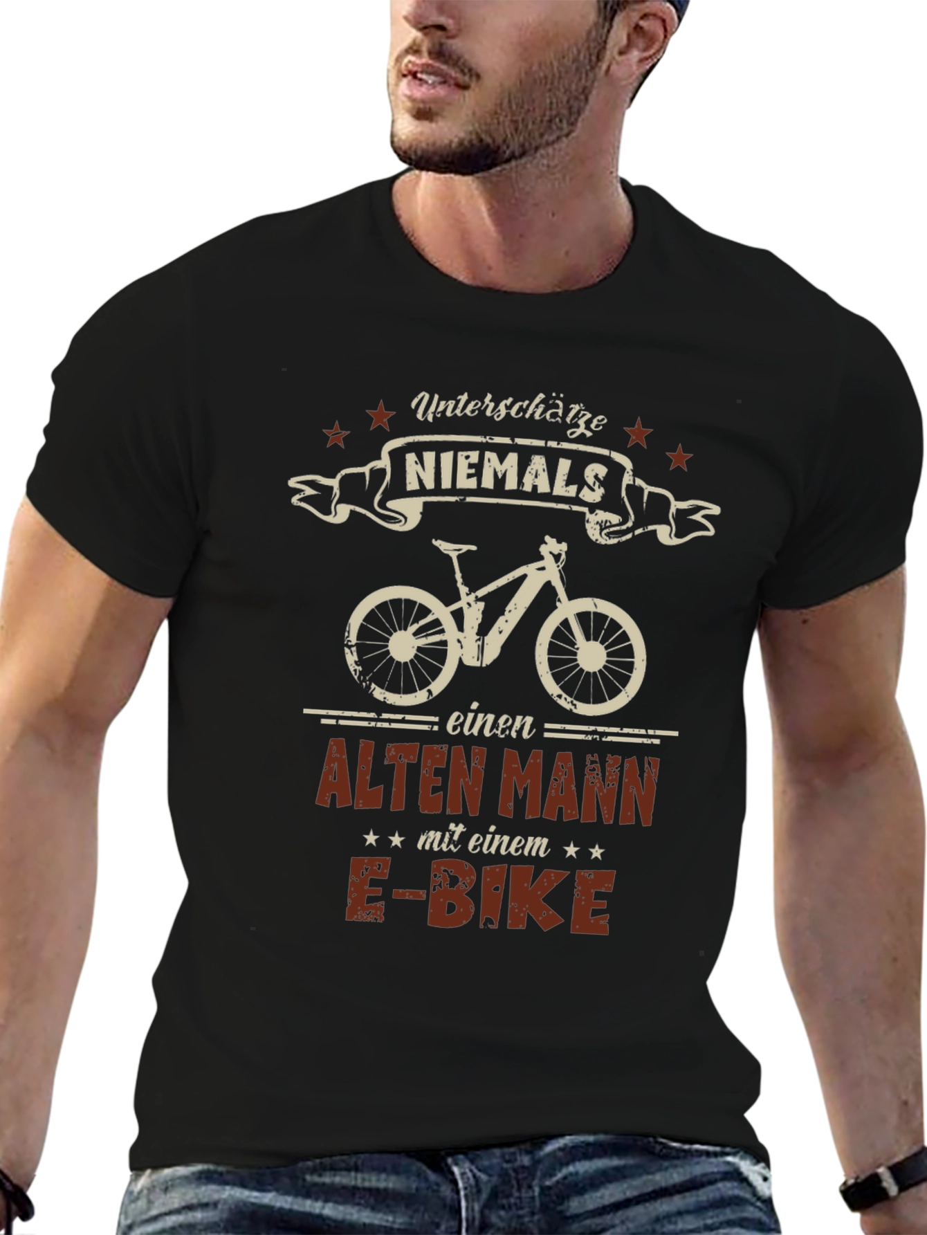 Funny German E-Bike Old Man T-Shirt