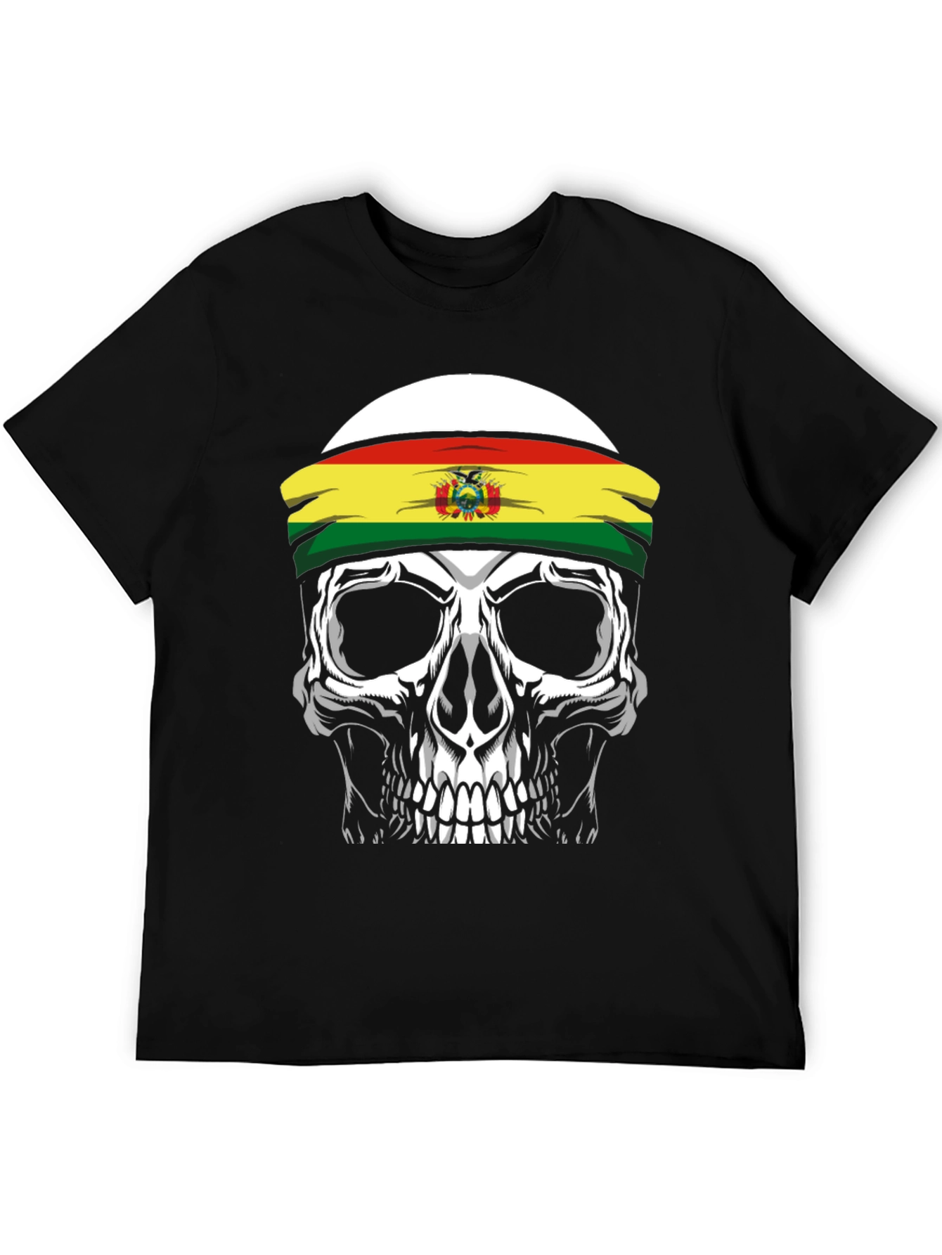 Skull T-Shirt with Bolivian Flag Headband