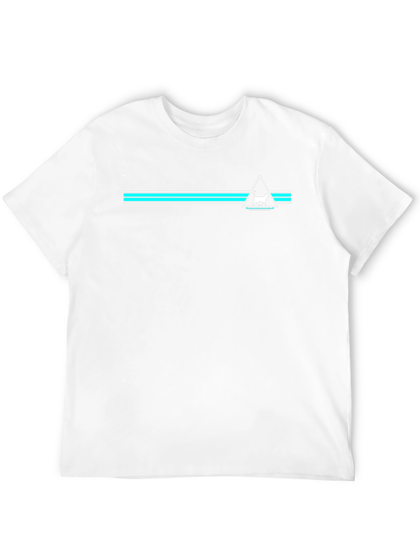 Cat Pyramid Graphic Tee - Modern Black T-Shirt
