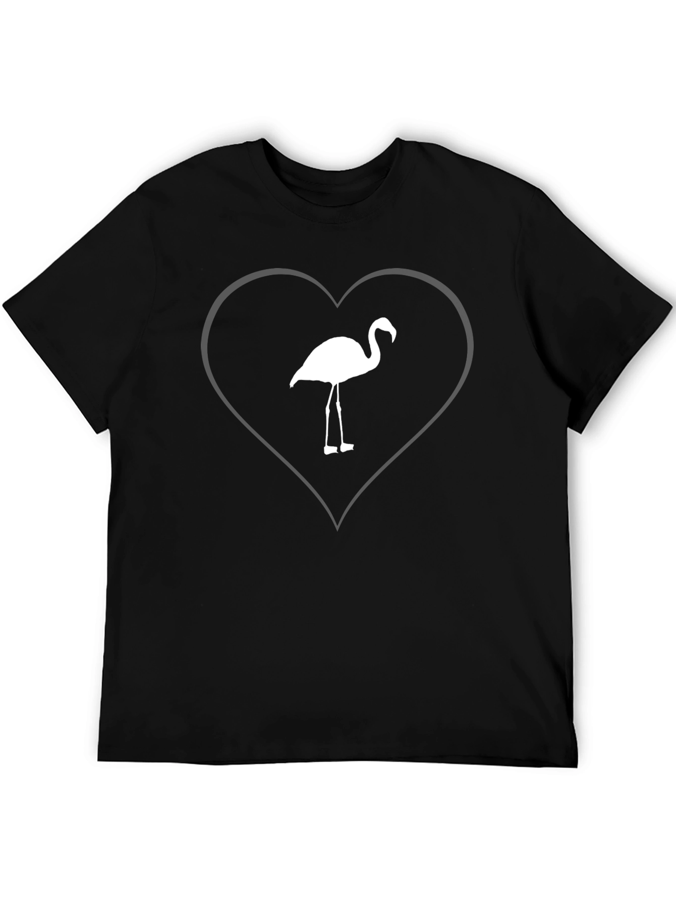 Flamingo Heart T-Shirt - Stylish Graphic Tee