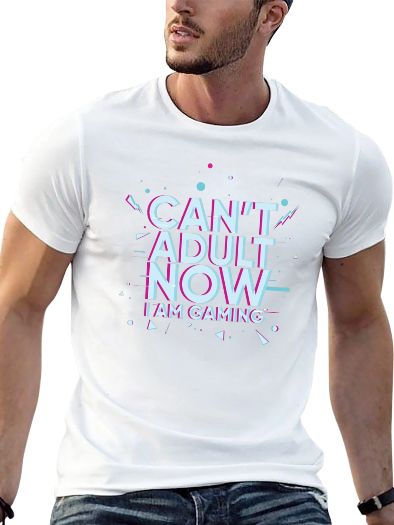 Cant Adult Now Gaming Black T-Shirt